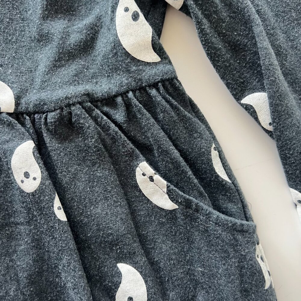 Girls xs 4/5 cat & jack gray halloween ghost dress - Picture 2 of 4